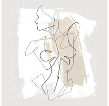 Art abstrait : Représentation d''une femme sous forme de dessin au trait