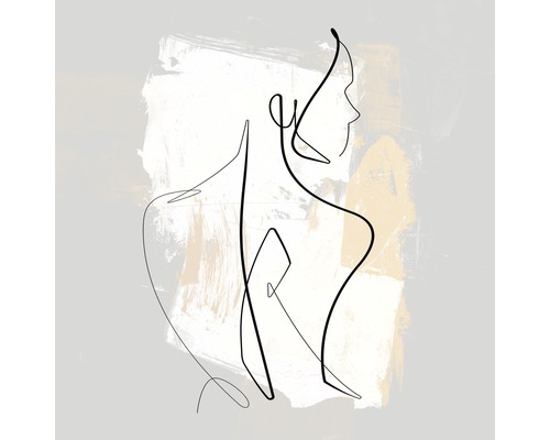Tableau sur toile Female abstract line art II 27x27 cm