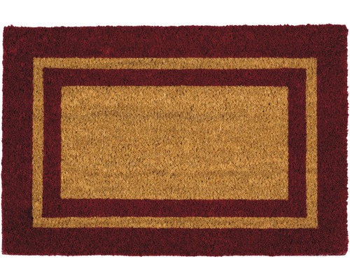 Paillasson en fibre de coco Bordé rouge 40 x 60 cm