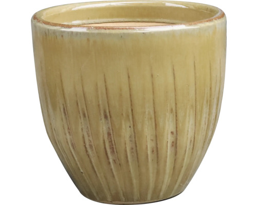 Keramik Blumentopf mit gerillter Oberfläche