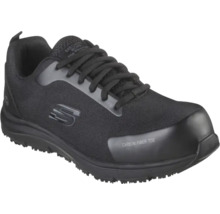 Chaussure de travail Skechers noire avec embout en fibre de carbone