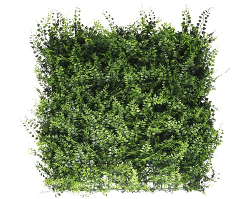 Mur végétal artificiel fougère 100 x 100 cm Élément de plante artificielle carré avec de petites feuilles vertes pour la décoration murale