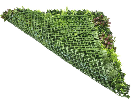 Künstliche grüne Pflanzenwand mit Blattwerk