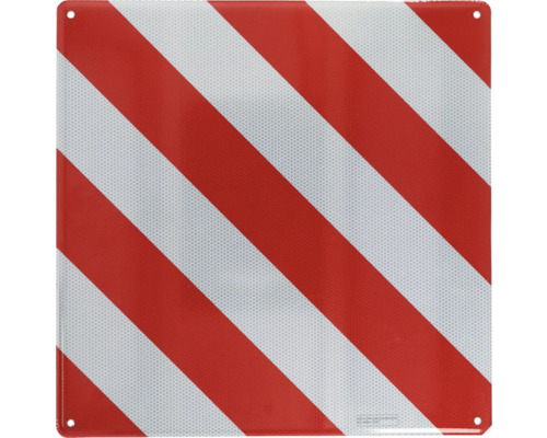 Warntafel Italien / Spanien reflektierend für Anhänger 50 x 50 cm Warnmarkierung mit diagonalen Streifen