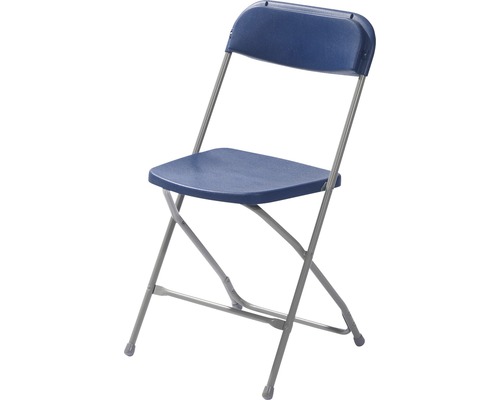 Chaise pliante VEBA Budget en acier gris-bleu