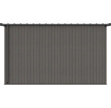 Porte coulissante extérieure en bois gris