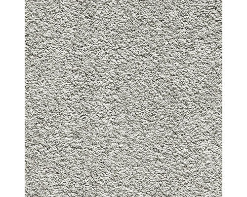 Moquette Shaggy Romantica gris argent FB093 400 cm de large (au mètre) Gros plan d'une moquette à boucles