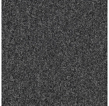 Gros plan d'un tapis sombre à la texture chinée.