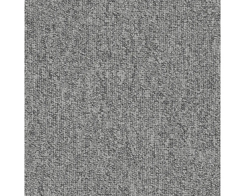 Moquette bouclée éclair électrique gris pierre FB195 largeur 400 cm (au mètre) Gros plan d'un revêtement de sol en moquette grise.