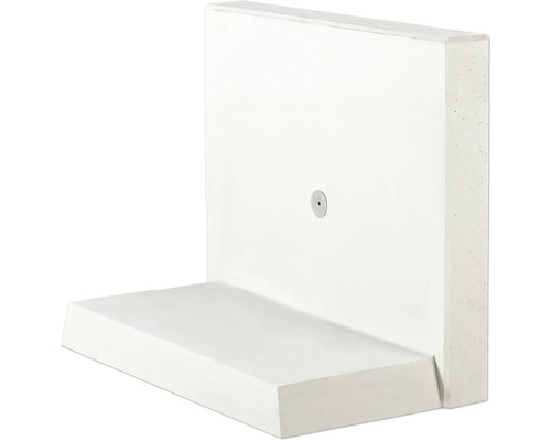 Pierre en L pierre d'angle béton apparent armé gris 100x12x80 cm profondeur = 45 cm Equerre en béton avec fixation