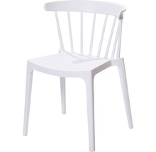 Chaise en plastique blanche avec dossier