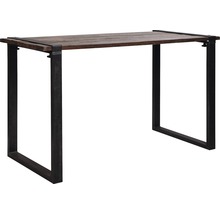 Table avec plateau en bois et structure en métal