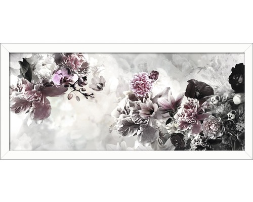 Gerahmtes Bild Vintage Flowers I 60x130cm