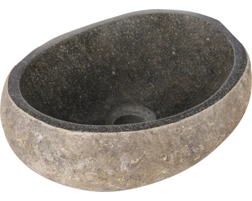 Aufsatzwaschbecken aus Stein, ovale Form