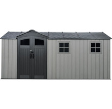 Abri de jardin en plastique avec double porte et deux fenêtres