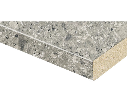 Plan de travail avec décor en pierre