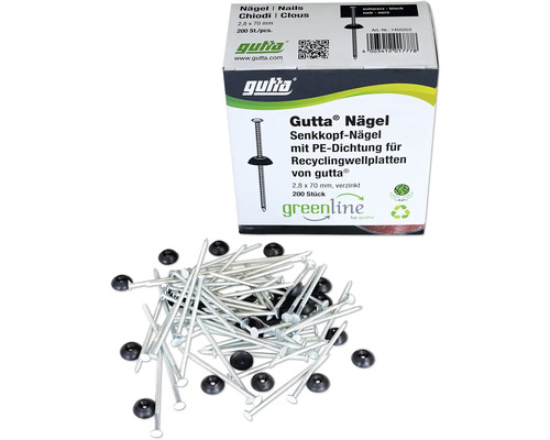 Gutta Senkkopf Nägel mit Dichtung und Verpackung