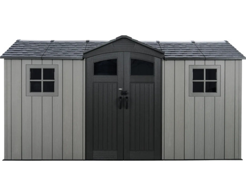 Abri de jardin avec double porte et fenêtres