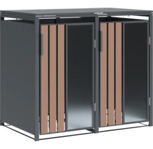 Cache-poubelle pour deux poubelles