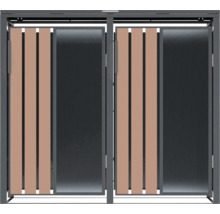 Portail double en plastique et métal pour le jardin