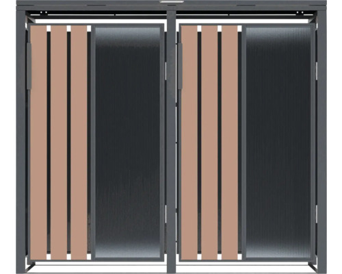 Portail double en plastique et métal pour le jardin