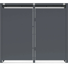 Brise-vue extérieur gris en aluminium