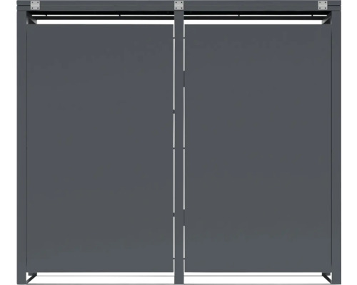 Brise-vue extérieur gris en aluminium