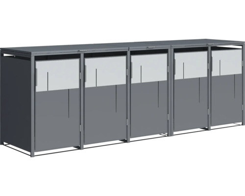 Box pour poubelles pour trois poubelles