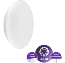 Plafonnier blanc avec symbole Multi Lumen et Multi ColorTemp