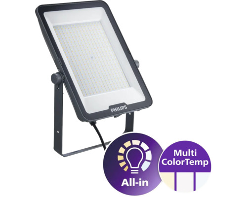 Philips Logo LED-Flutlichtstrahler mit All-in und Multi ColorTemp Symbolen