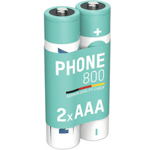 Zwei AAA Batterien