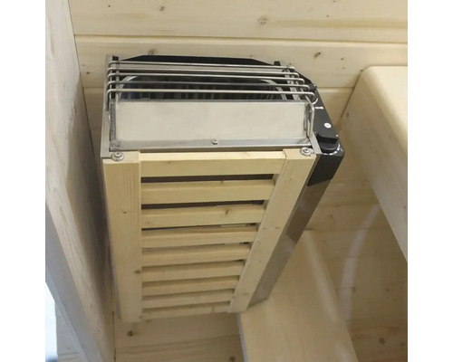 Saunaofen mit Holzverkleidung für die Wandmontage