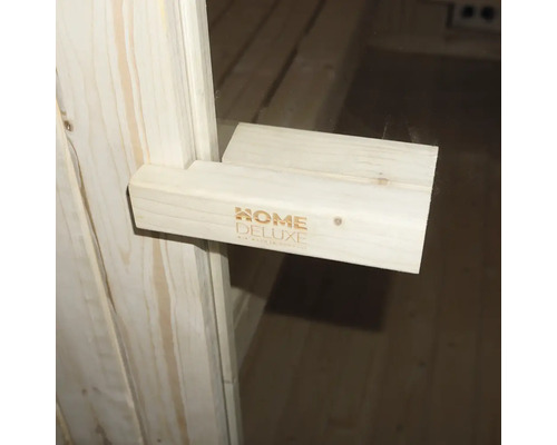 Holztürgriff mit Home Deluxe Logo