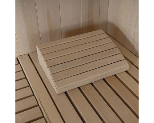 Holzkopfstütze für die Sauna