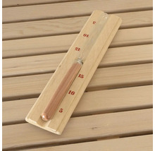 Sanduhr für die Sauna mit Holzrahmen und roter Skala