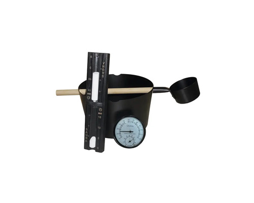 Sauna-Set mit Kübel, Schöpfkelle, Thermometer und Hygrometer