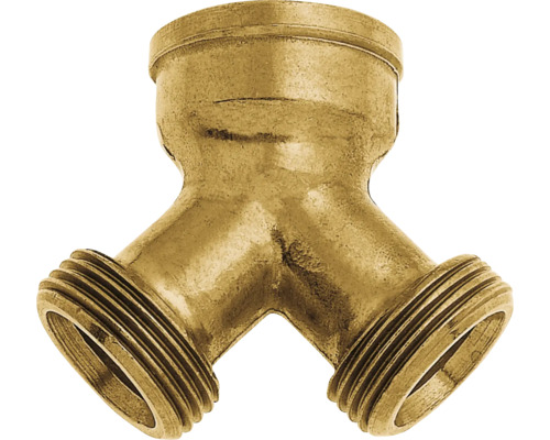 Y-Stück aus Messing für Gartenschläuche