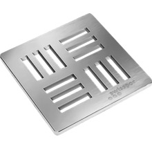 Écoulement carré en acier inoxydable avec motif à fentes
