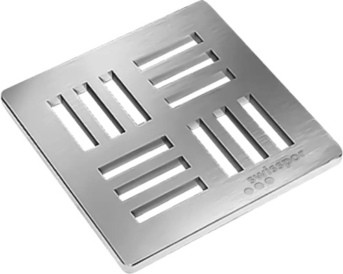 Écoulement carré en acier inoxydable avec motif à fentes