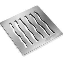 Siphon de sol carré en acier inoxydable avec fentes ondulées
