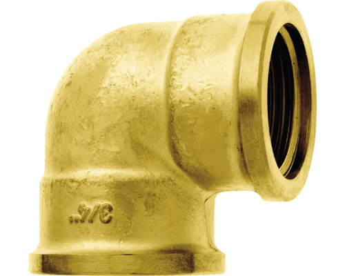 Messing Winkelverschraubung 90 Grad mit Innengewinde, Grösse 3/4 Zoll