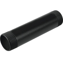 Schwarzes Stahlrohrnippel mit Gewindeenden