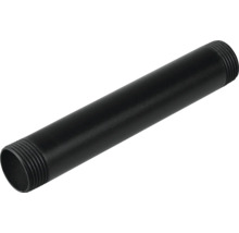 Schwarzes Rohr mit Gewinde an beiden Enden