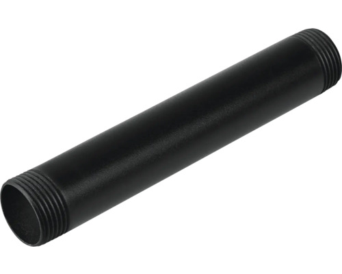 Schwarzes Rohr mit Gewinde an beiden Enden