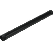 Schwarzes Metallrohr mit Gewindeenden