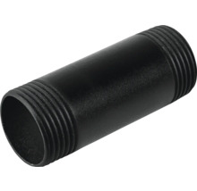 Schwarzes Gewinderohr aus Metall