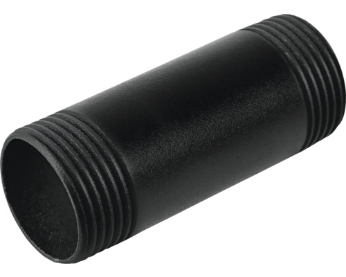 Schwarzes Gewinderohr aus Metall