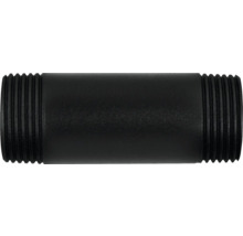 Schwarzes Gewinderohr aus Metall