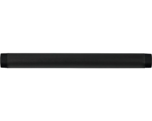 Schwarzes Stahlrohr mit Gewinde an beiden Enden