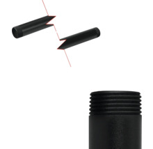 Schwarzes Gewinderohr zur Verbindung von Rohrleitungen